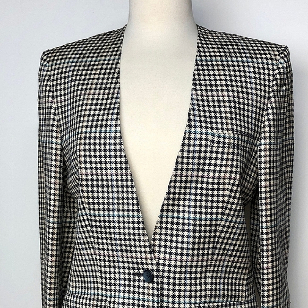 Barrie Pace Collarless Fully Lined Houndstooth Sk… - image 1
